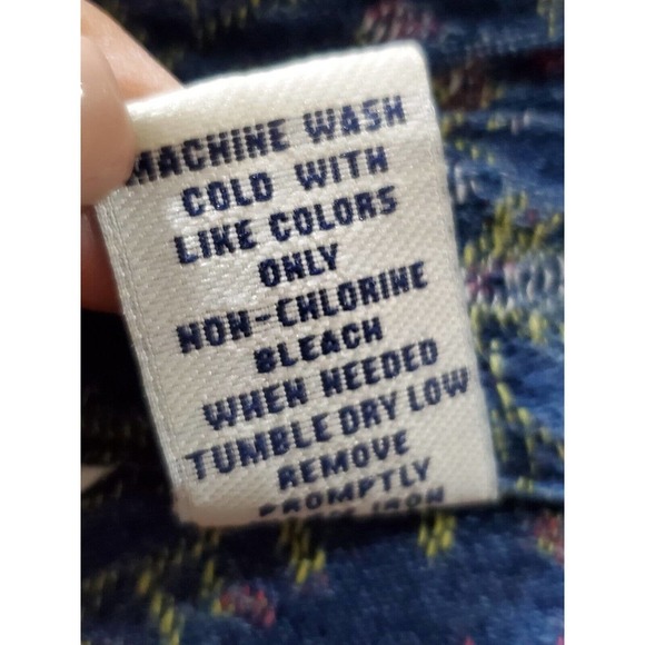 Krazy Kat Upcycled Multicolor Cotton Long Sleeve Buttons Front Casual Jacket 3X - Picture 10 of 11